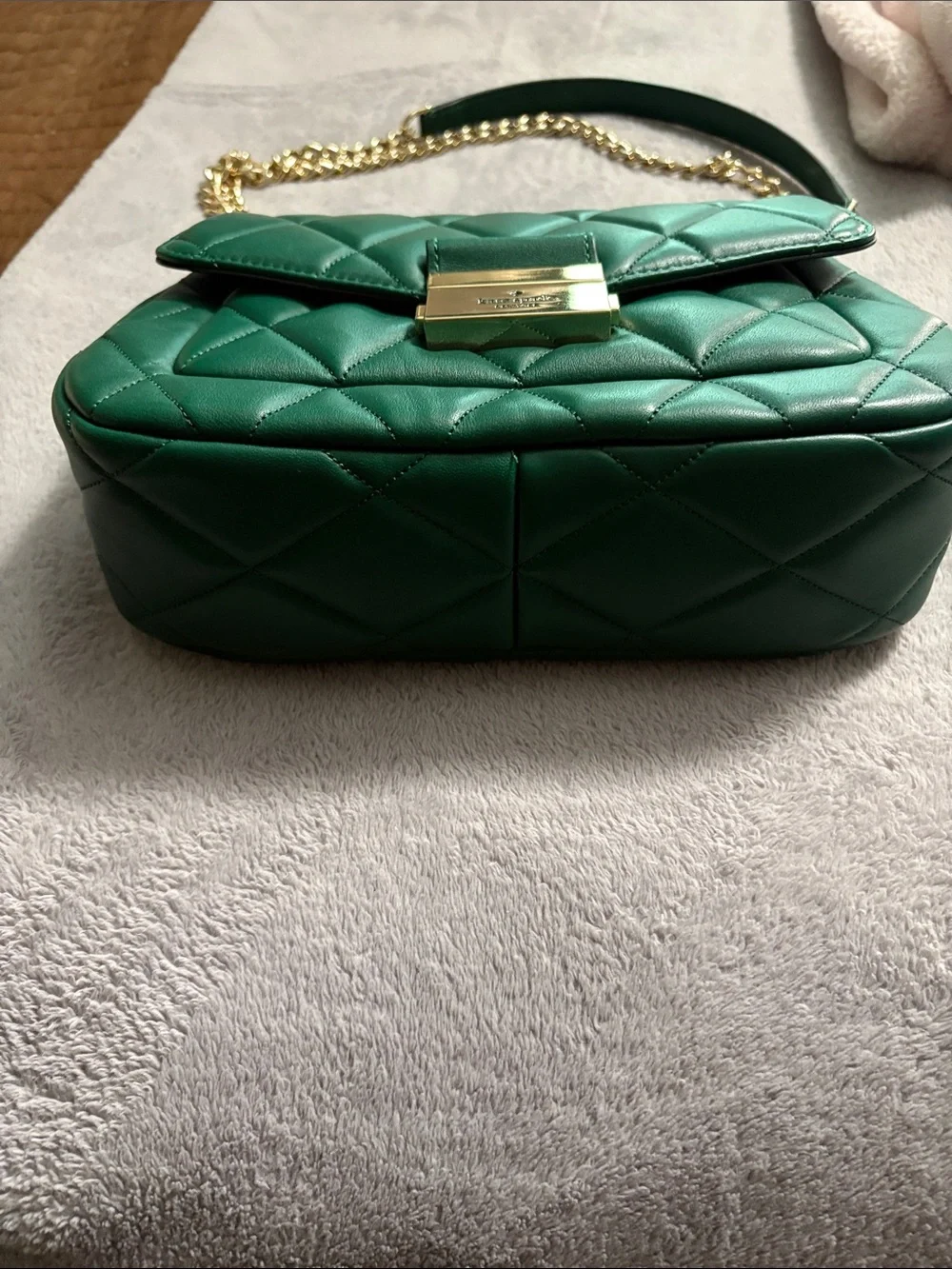Kate Spade Kelly Green Quilted Handbag